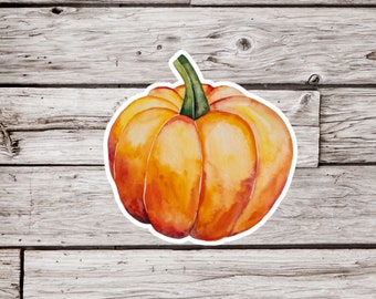 Pumpkin Sticker or Magnet, Pumpkin Sticker, Gourd Sticker, Gourd Magnet, Autumn Sticker, Halloween Sticker, Pumpkin Magnet