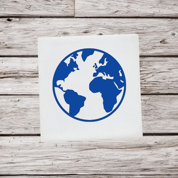 Globe Decal | Globe Vinyl Decal | Globe Sticker | Earth Decal | Earth Sticker | Maps Decal | Geography Decal | Explore Decal | Adventure