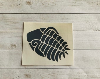 Trilobite Decal | Trilobite Sticker | Trilobite Decoration | Fossil Decal | Fossil Sticker | Science Decoration | Fossil Decoration  Extinct