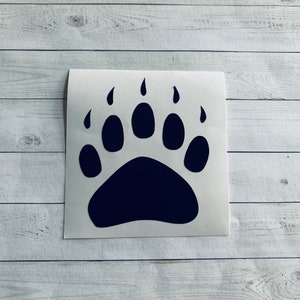 Bear Paw Decal | Bear Track Vinyl Sticker | Paw Print Decal | Bear Vinyl Sticker | Animal Tracks Decal | Animal Tracks Sticker | Bear Decal