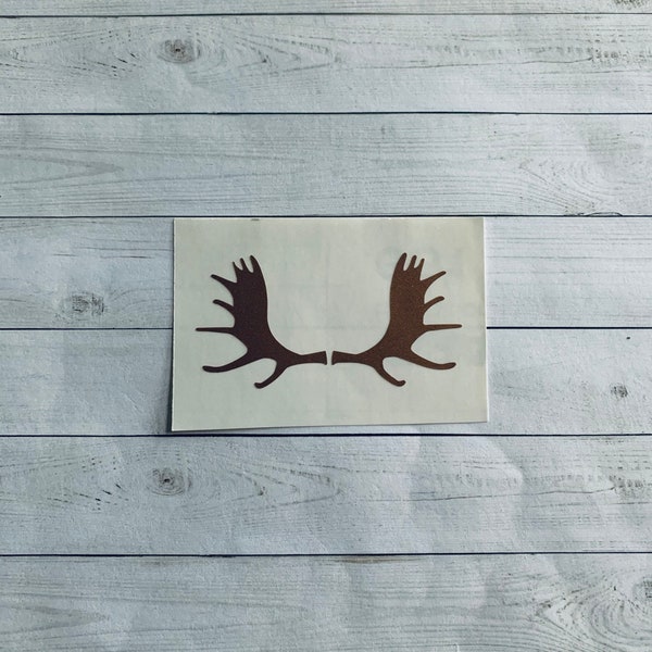 Moose Antler Decal | Moose Sticker | Moose Decal | Moose Antler Deal | Antler Decal | Animal Decal | Moose Decorations | Moose Gift