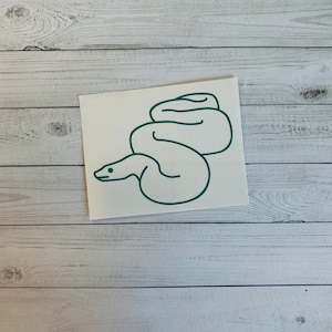 Snake Sticker | Snake Decal | Anaconda Decal | Anaconda Sticker | Reptile Decal | Animal Decal | Animal Sticker | Jungle Decal | Green Snake