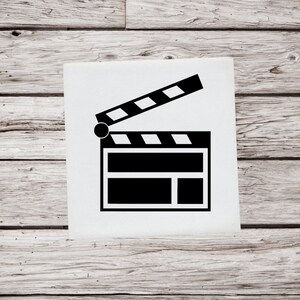 Clapper Board Decal | Slate Decal | Clapper Board Vinyl Decal | Clapper Board Sticker | Movie Decal | Theater Decal | Film Decal