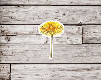 Dandelion Sticker, Flower Sticker, Garden Sticker, Wildflower Sticker, Floral Sticker, Plant Sticker, Waterproof Sticker