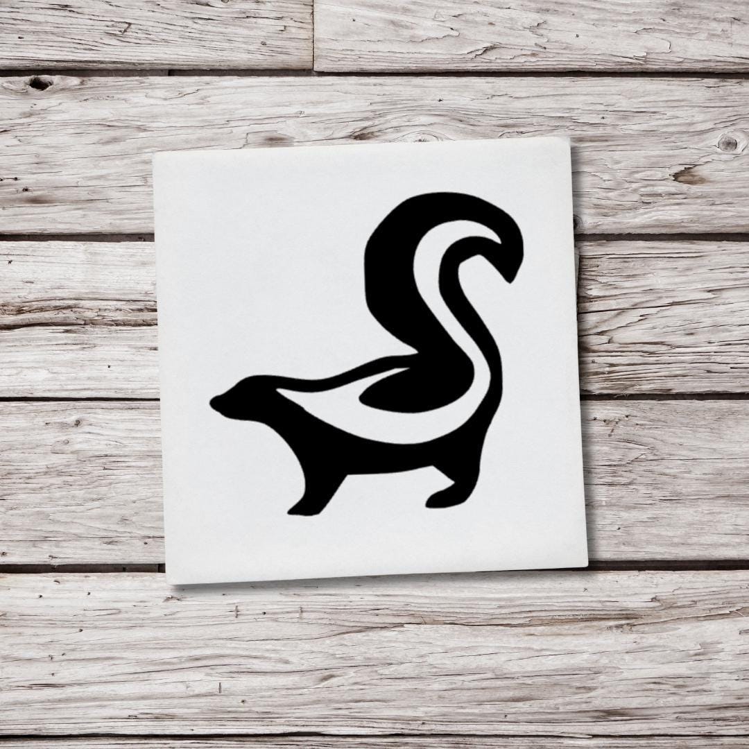 Skunk Sticker Skunk Decal, Skunk Sticker, Skunk Vinyl Decal, Animal Decal, Wildlife ...