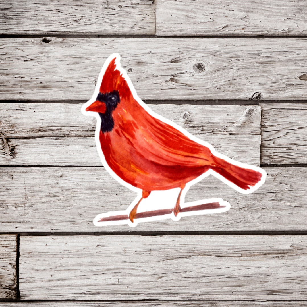 Cardinal Sticker, Northern Cardinal Sticker, Bird Sticker, Cardinal ...