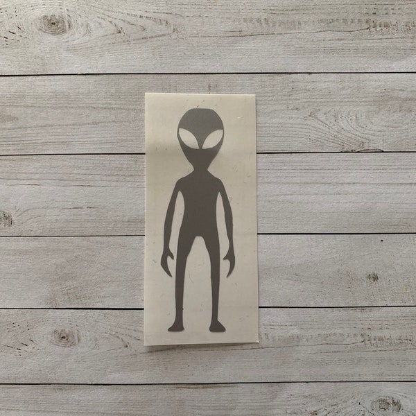 Alien Decal | Alien Vinyl Decal | Alien Sticker | Alien Decoration | Outer Space Decal | Outer Space Sticker | UFO Decal | UFO Sticker |