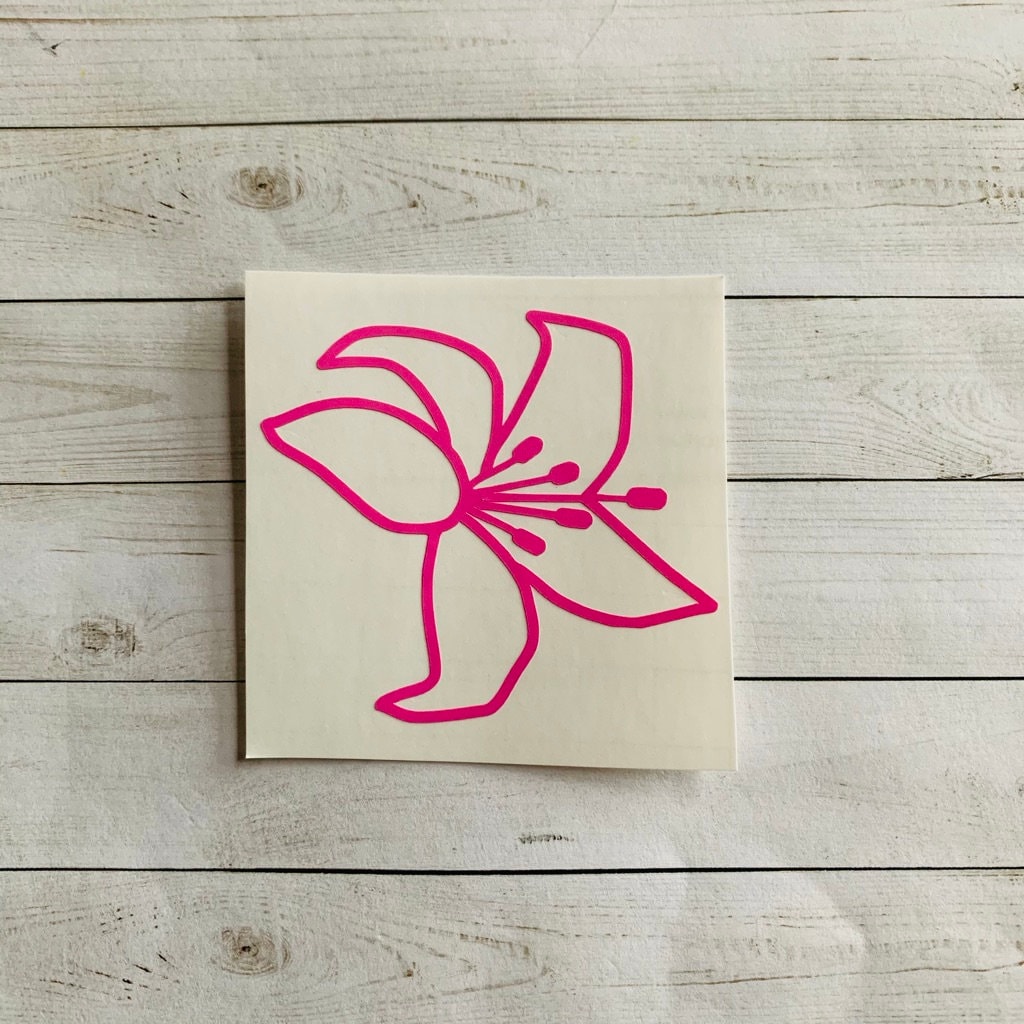 Lily Decal Lily Sticker Lily Flower Flower Decal Etsy.de