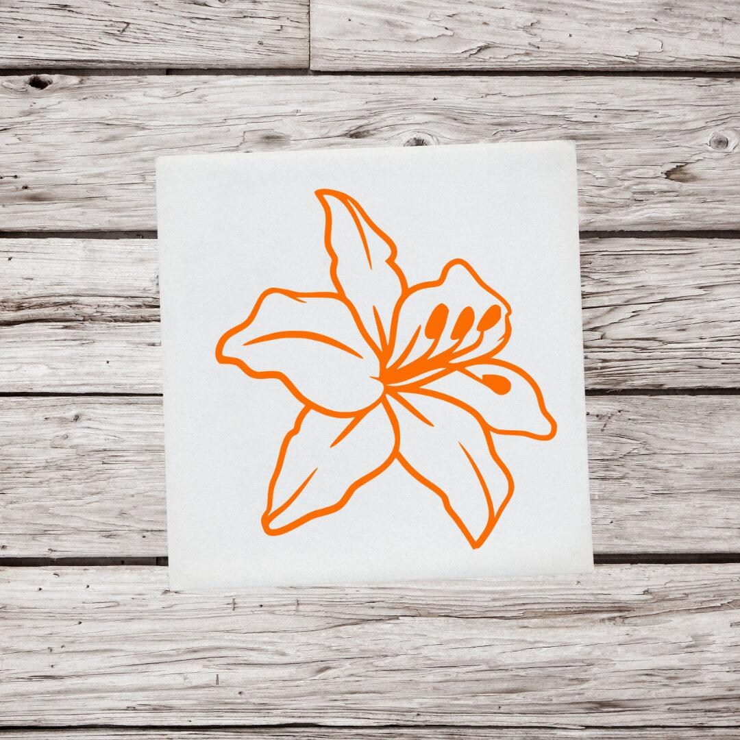 Lily Sticker Lily Decal, Lily Sticker, Lily Flower Decal, Flower Decal, Wildflower ...