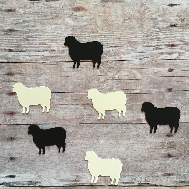 Sheep Confetti Sheep Cut Outs Sheep Decorations Lamb Confetti Farm Confetti Farm Theme Animal Confetti Animal Party Supplies