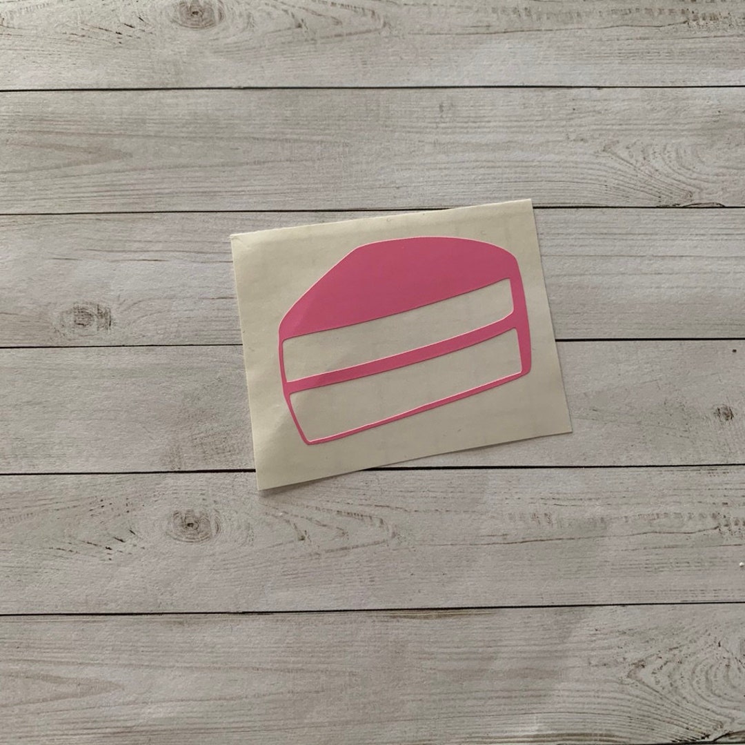 Cake Slice Decal Cake Decal Cake Vinyl Decal Cake Sticker Dessert Decal