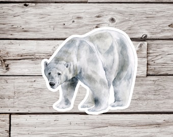 Polar Bear Sticker, Bear Sticker, Animal Sticker, Wildlife Sticker, Waterproof Sticker, Nature Sticker
