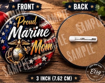 USMC Graduation Button Pin – Military Grad Gift