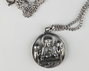 Child's CREED Sterling Silver 1st Communion Necklace, 16", Vintage