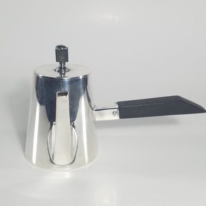 Arthur Krupp Mid Century Modern Creamer with Ebony Stick Handle and Finial, Berndorf Austria