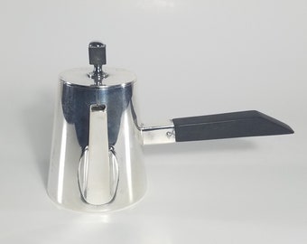 Arthur Krupp Mid Century Modern Creamer with Ebony Stick Handle and Finial, Berndorf Austria