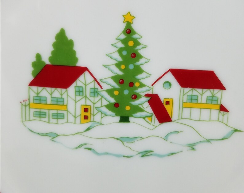 Rare Georges Briard Vintage Christmas Sampler 7.5" Plates, Appetizer/Dessert Plates Multiples Available bild 3