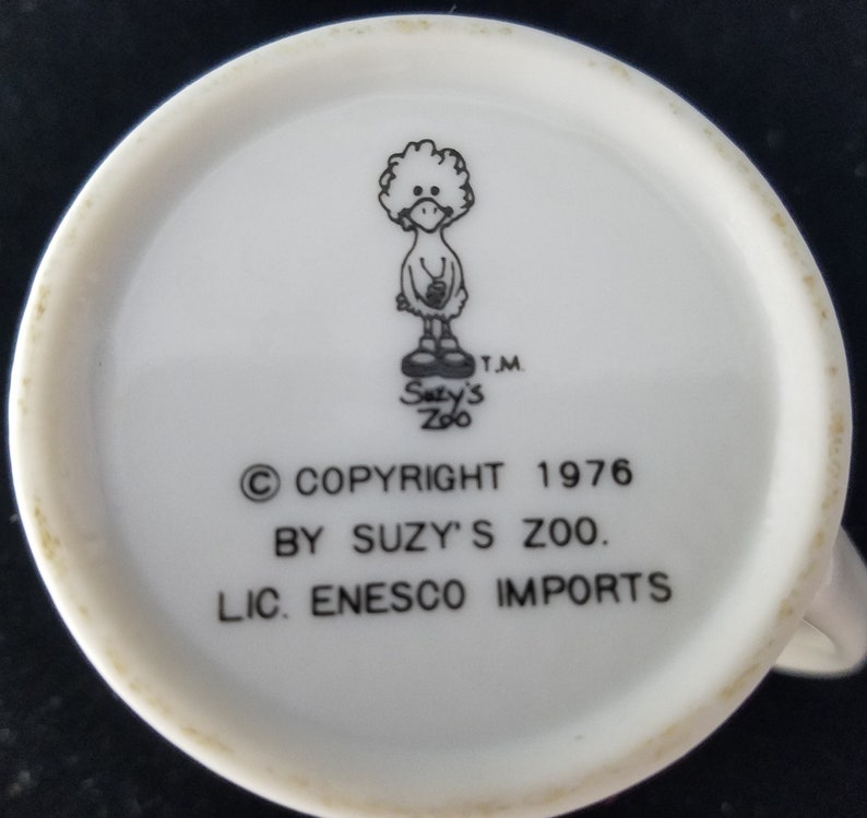 Suzy's Zoo Vintage Bunny Rabbit Child's Mug Cup, Suzy Spafford, 1976 image 5