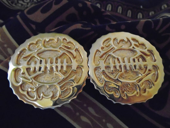 Mimi Di N Belt Buckle, Oriental Medallion Design … - image 1