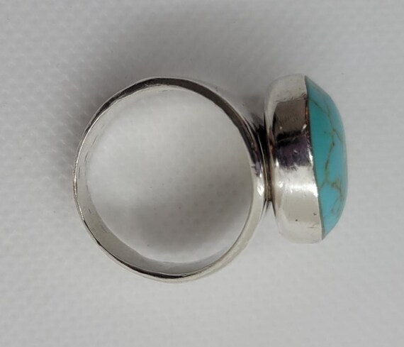 Handmade Statement Sterling Silver and Turquoise … - image 5