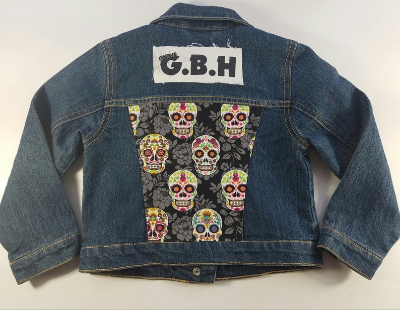 Toddler Girl's Punked Out Rock and Roll Denim Jacket - Etsy