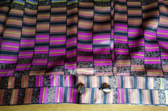 1980's Mod Geometric Design Multi Colored Blouse … - image 5