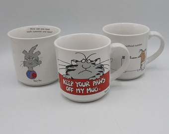 Three BOYNTON Mugs, Vintage, Japan