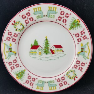 Rare Georges Briard Vintage Christmas Sampler 7.5" Plates, Appetizer/Dessert Plates Multiples Available bild 1
