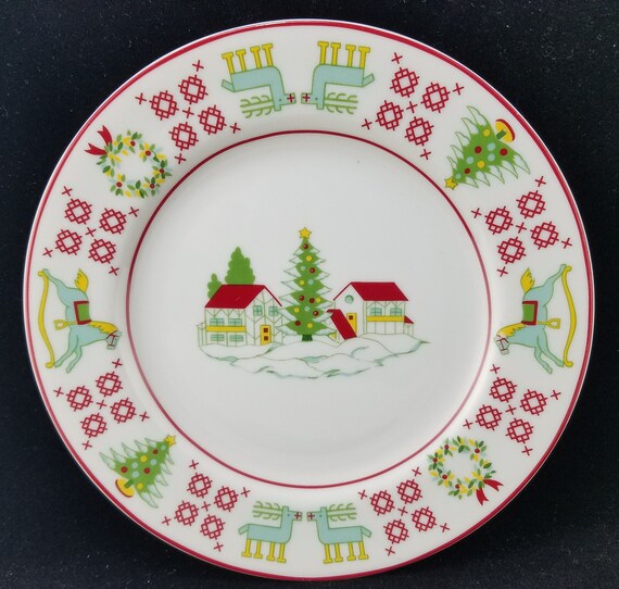 Rare Georges Briard Vintage Christmas Sampler 7.5" Plates, Appetizer/Dessert Plates Multiples Available