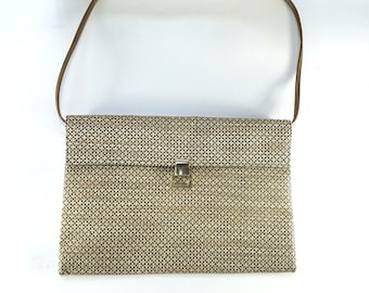 Robert Bestien Vintage Envelope Shoulder Bag Clutch Faux Straw Design 1960 s Etsy