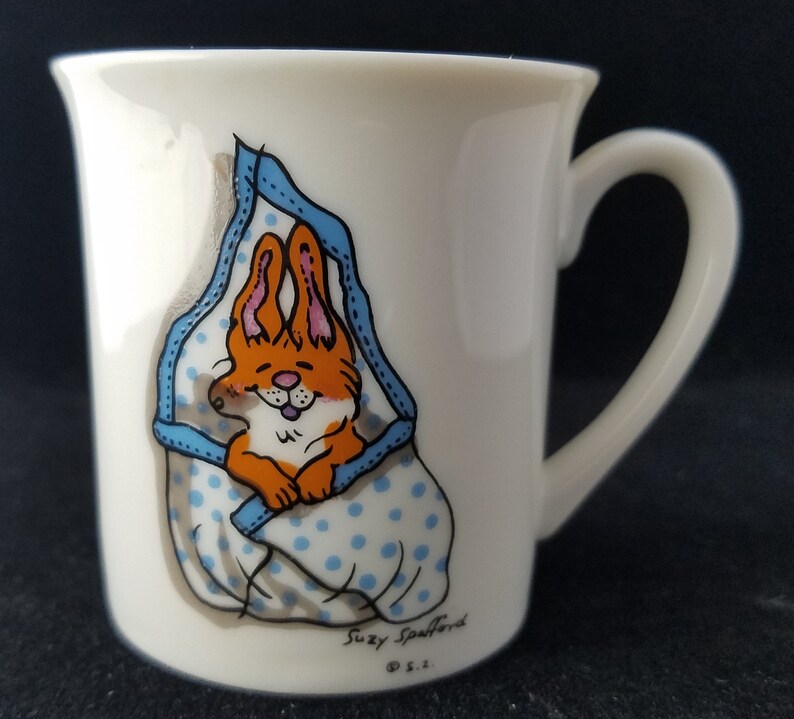 Suzy's Zoo Vintage Bunny Rabbit Child's Mug Cup, Suzy Spafford, 1976 image 3