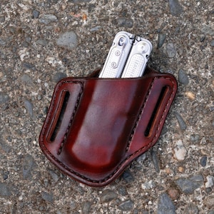Leatherman Free P4 Multitool Knife Sheath L James Thieman Leathercraft Handmade Heirloom Quality Leathergoods