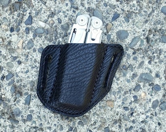 Leatherman Surge Multitool Sheath Sharkskin Open Top L James Thieman Leathercraft Handmade Heirloom Quality Leathergoods