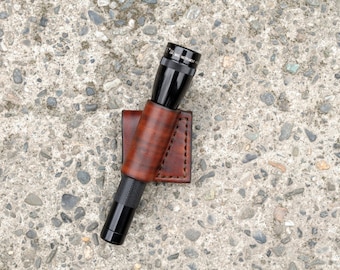 Portador de cinturón de linterna para Mini Maglite AA Linterna L James Thieman Leathercraft Handmade Heirloom Artículos de cuero de calidad