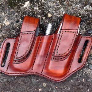 Leatherman Case for Surge, Bits Set and Extension with covered snaps for Every Day Carry L James Thieman  Heirloom Quality Leathergoods