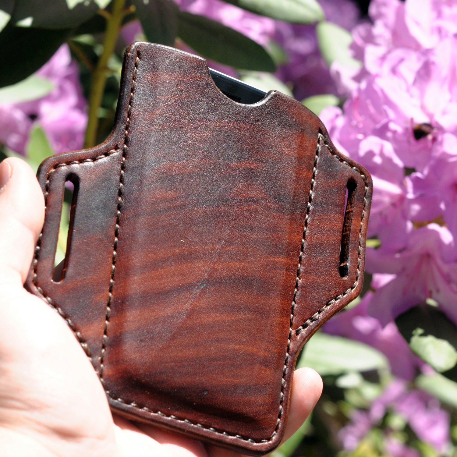 Handmade Leather iPhone Holster Case iPhone 6/6S/7 Brown Etsy