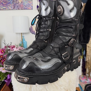 New Rock Boots Vintage - Etsy
