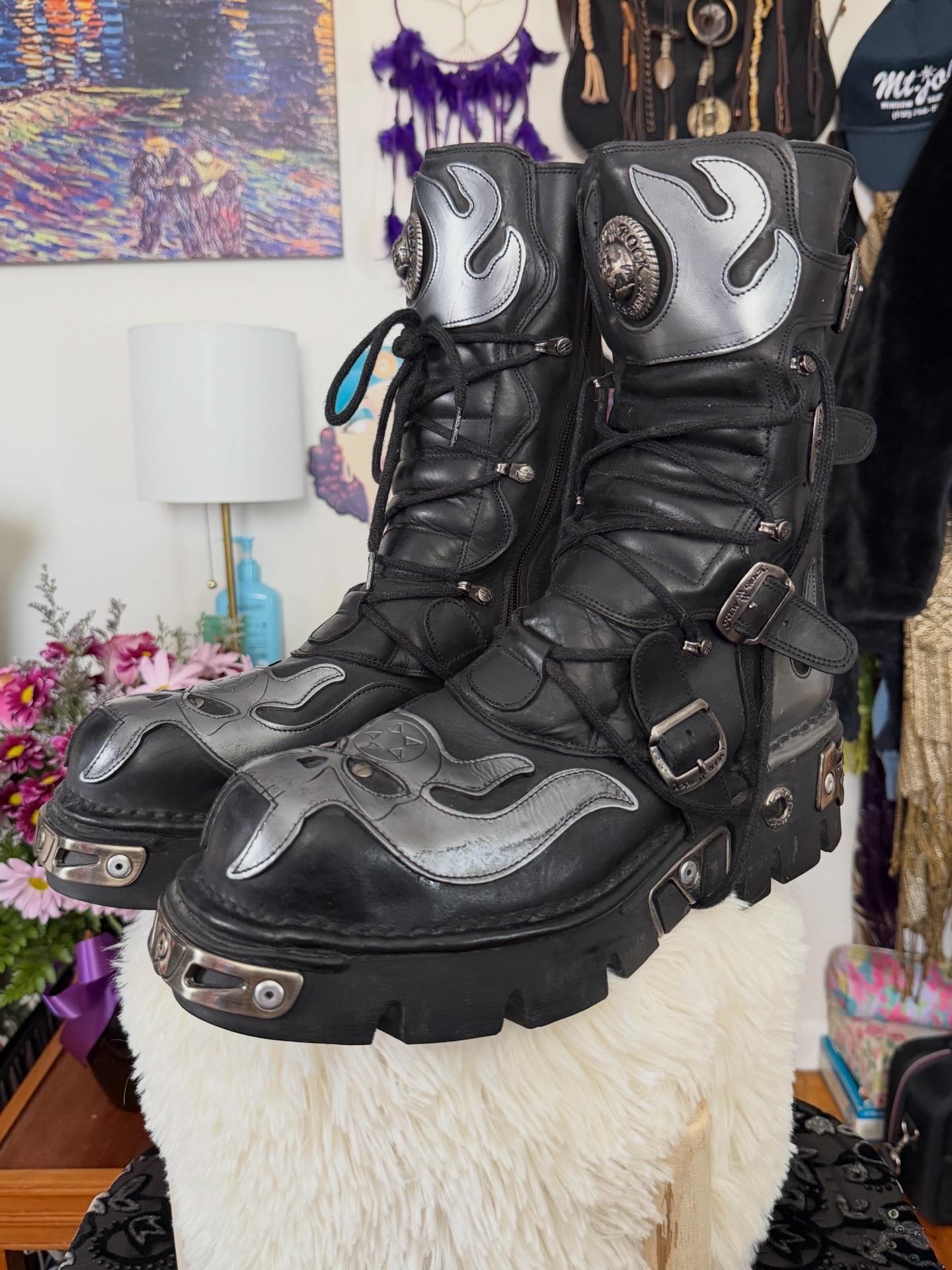 New Rock Boots Vintage - Etsy