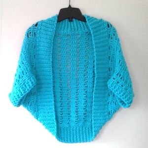 Short 'n Sweet Ribbed Lace Crochet Shrug Muster