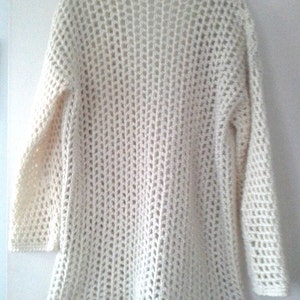 So Cute Filet Mesh Crochet Cardigan Pattern image 3