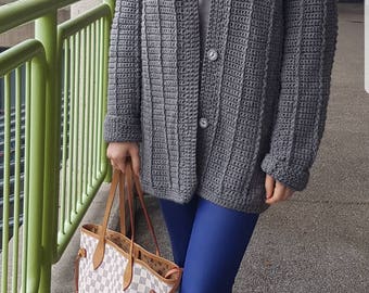 Cozy Ribbed Crochet Cardigan