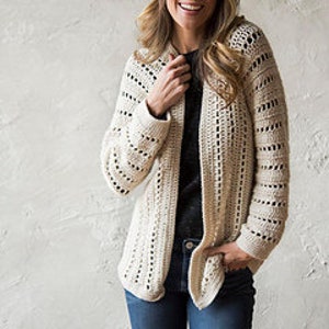 Sporty One-Piece Crochet Cardigan Pattern