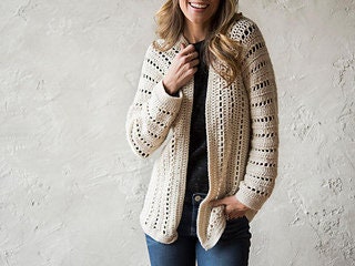 Sporty One-piece Crochet Cardigan Pattern - Etsy