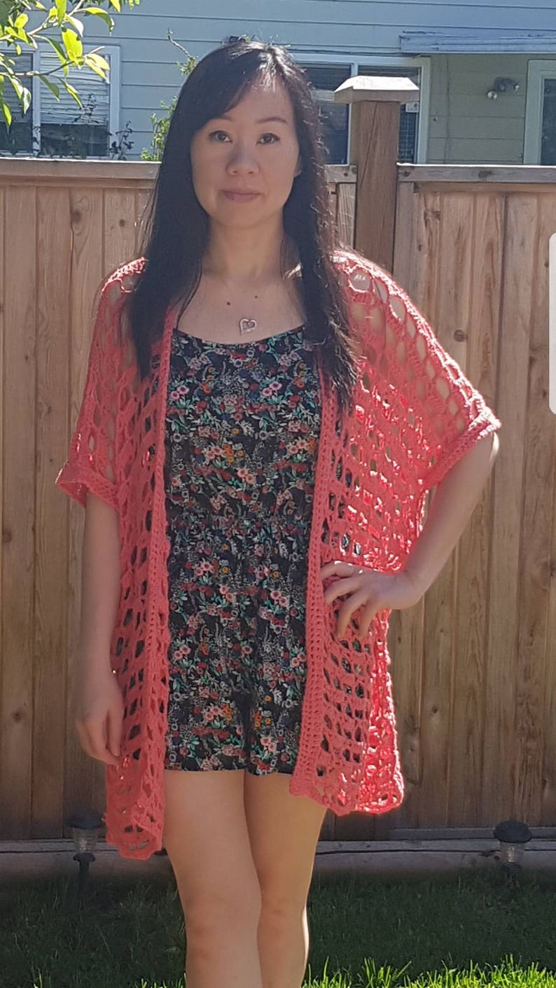 Easy One-piece Rectangle Crochet Cardigan Pattern - Etsy
