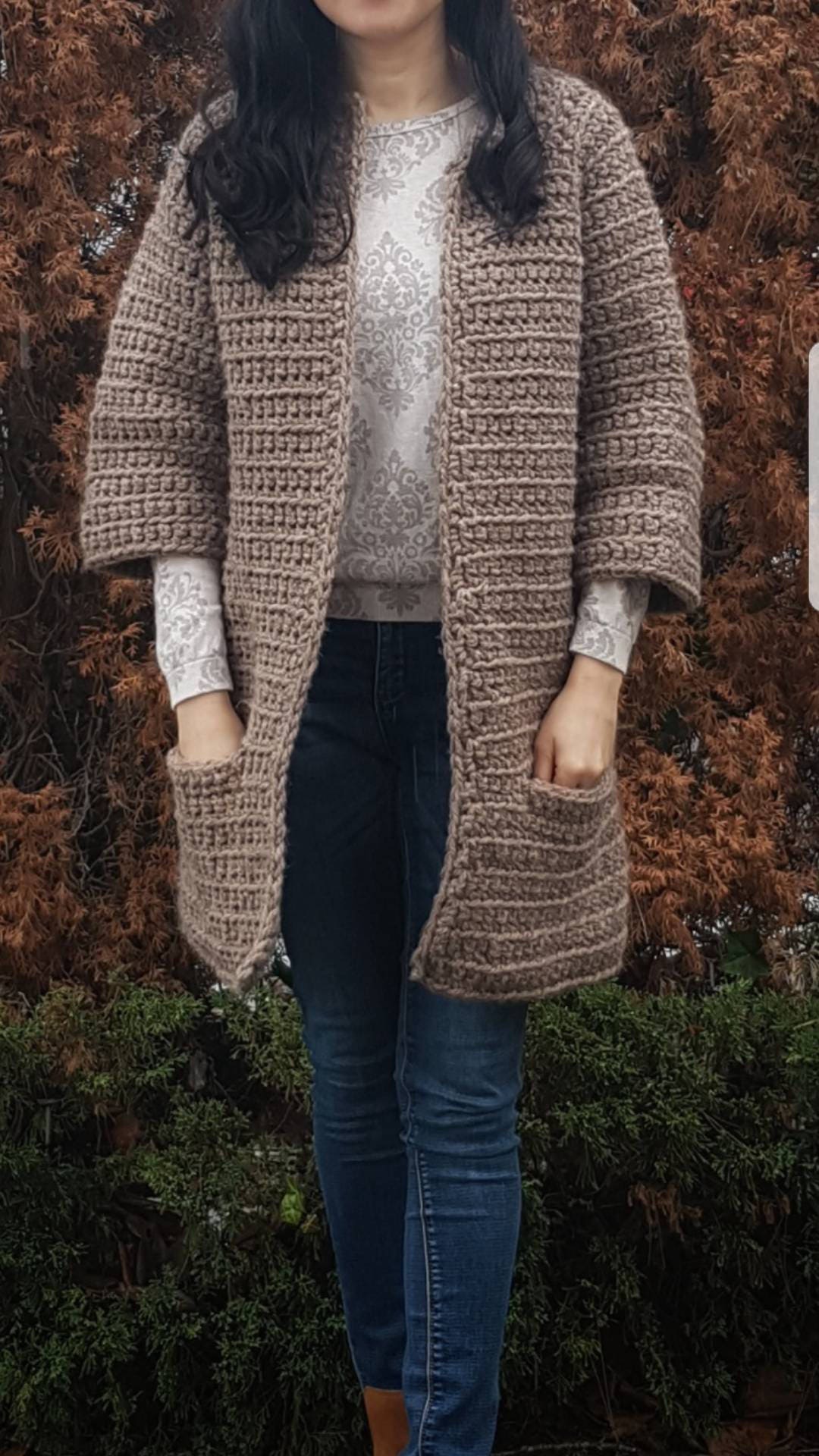 Classic Winter Coat Crochet Pattern Etsy