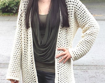 Zo schattig filet mesh gehaakt vestpatroon