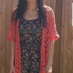 Easy One-Piece Rectangle Crochet Cardigan Pattern