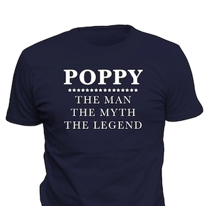 Grandparent gift. Gift for Grandpa. Grandfather gift. Personalized Gifts for Dad. Poppy Shirt The Man The Myth. Birthday Gift #OS6026