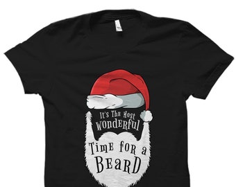 Funny Christmas Gift. Funny Santa Beard Shirt. Santa Claus Gift. Beard Shirt. Bearded Men Shirt. Bearded Men Gift. Time For a Beard #OS2169