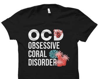 Chemise d'eau salée. Chemise corail. Cadeau de corail. Chemise d'aquarium d'eau salée. Cadeau pour aquarium. Chemise amant corail. Chemise d'aquarium de corail #OS3598